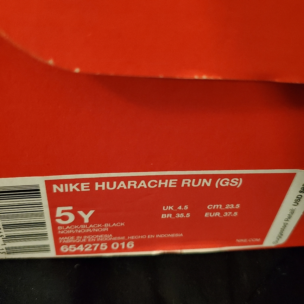 Black Huarache Run GS 5Y